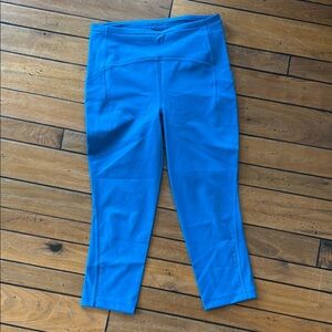 Vibrant Blue Cropped Lululemon Leggings
